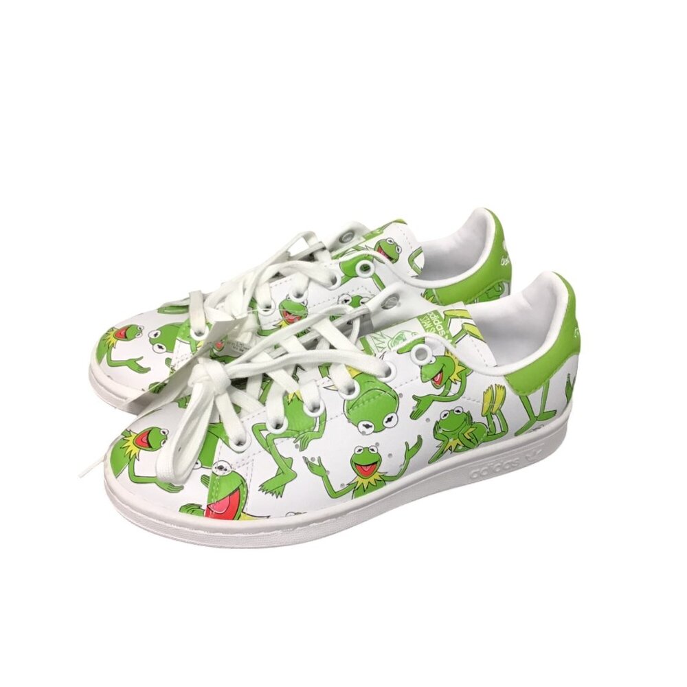 NWT Disney Stan Smith Kermit Green Adidas Shoes Boys/Men 5 (Woman's 6.5/7)